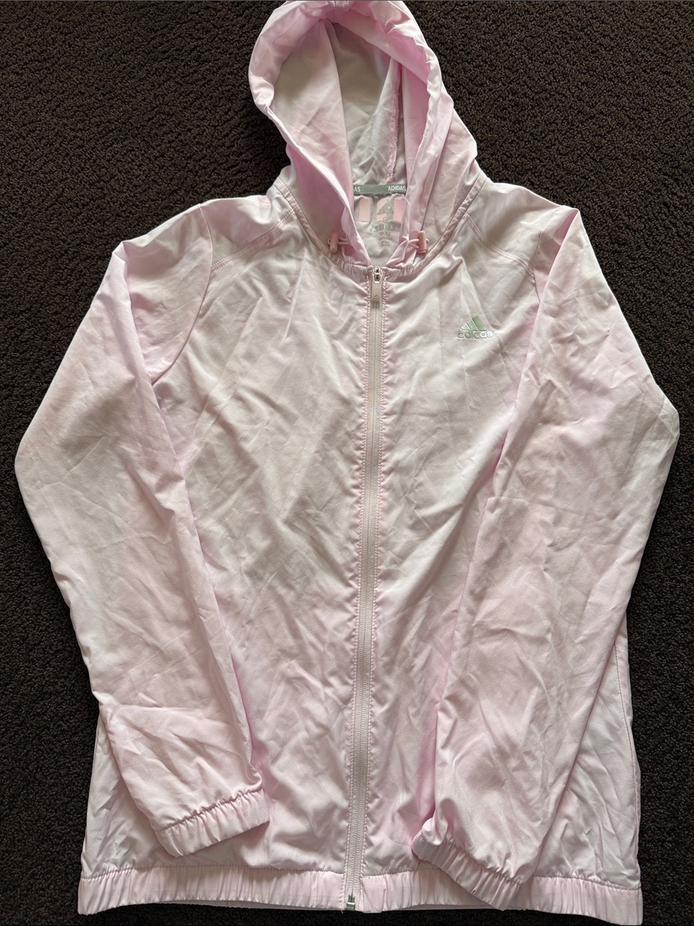 adidas Pale Pink Hooded Zip Jacket